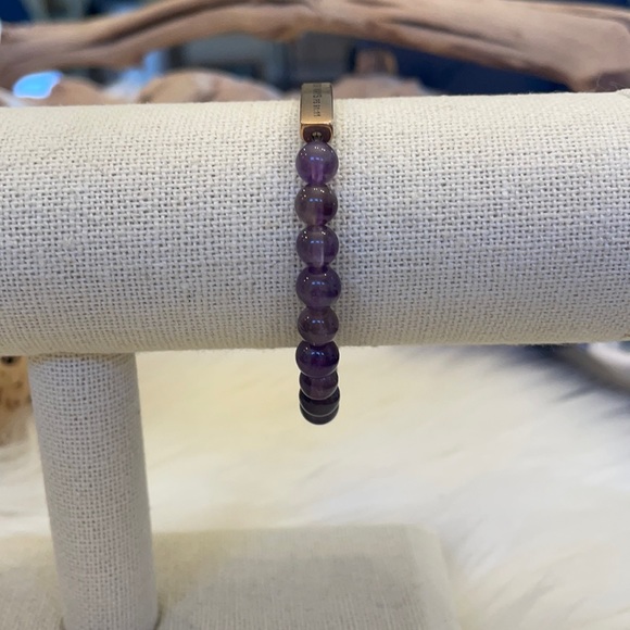 New - Amethyst Bracelet Angels Guard You In All Your Ways Psalm 91:11 - Picture 3 of 10